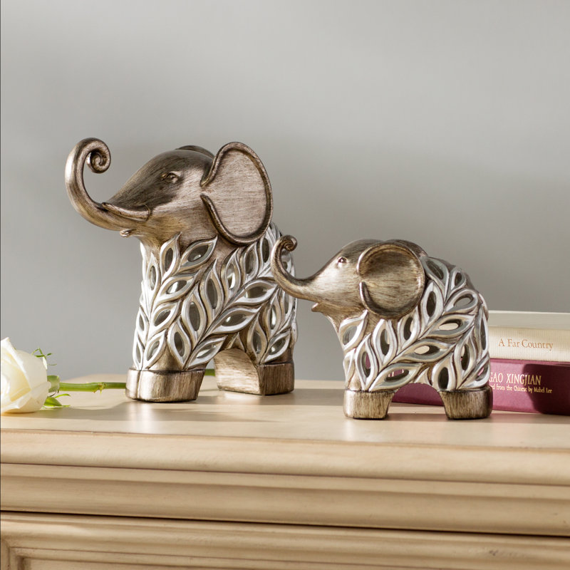 Astoria Grand Ilana Decorative Elephants 2 Piece Figurine Set & Reviews Wayfair.ca